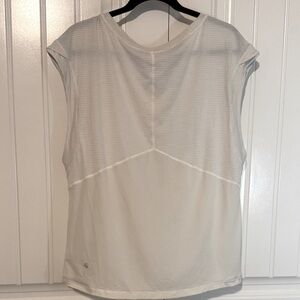 Lululemon Women's White Striped Sleeveless Top Size 12